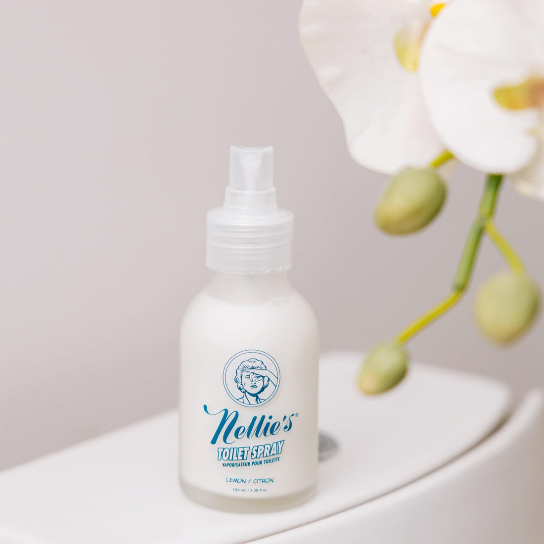 Small Toilet Spray on back of toilet