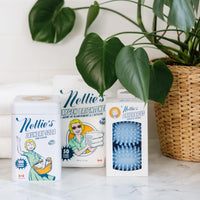 Laundry Soda, Oxygen Brightener and blue rubber dryerballs with spikes