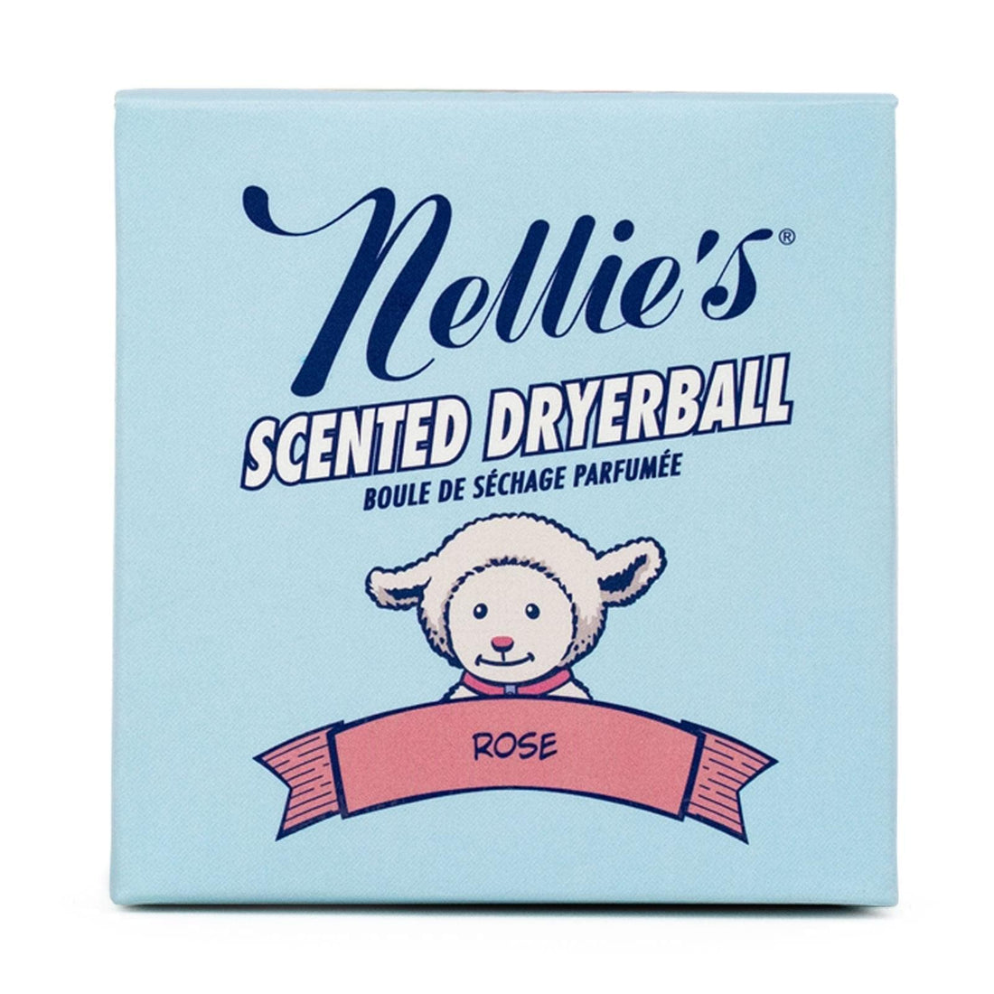 Single dryerball scented with pure rose essential oil